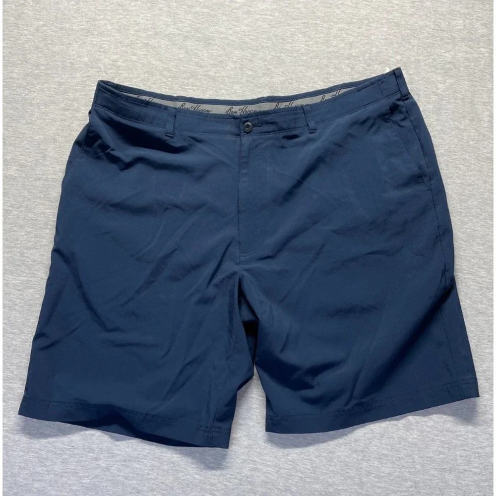Ben Hogan Chino Shorts Mens 42 Navy Quick Dry Moisture Wicking Performance Golf